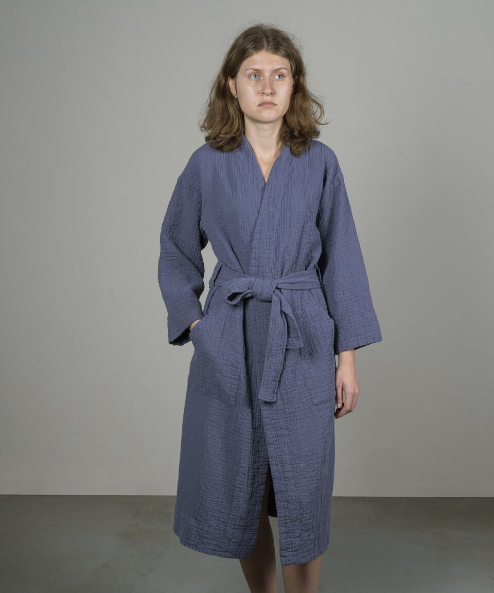 Kokvilnas halāts Orion Blueberry