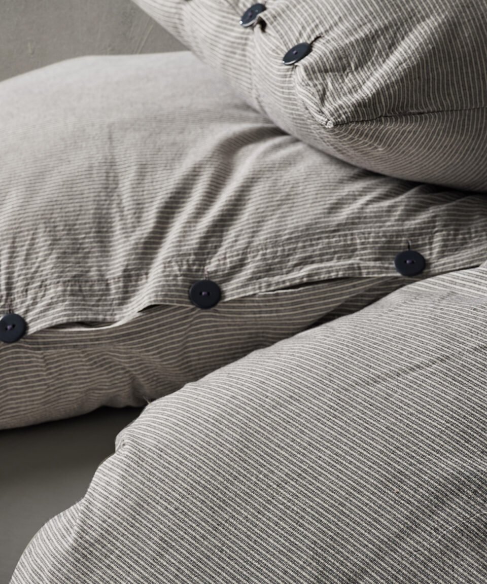 Chambray kokvilnas spilvendrāna Shirt Anthracite