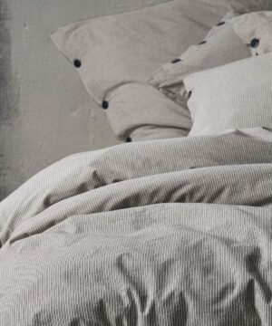 Chambray kokvilnas spilvendrāna Shirt Anthracite pelēcīga