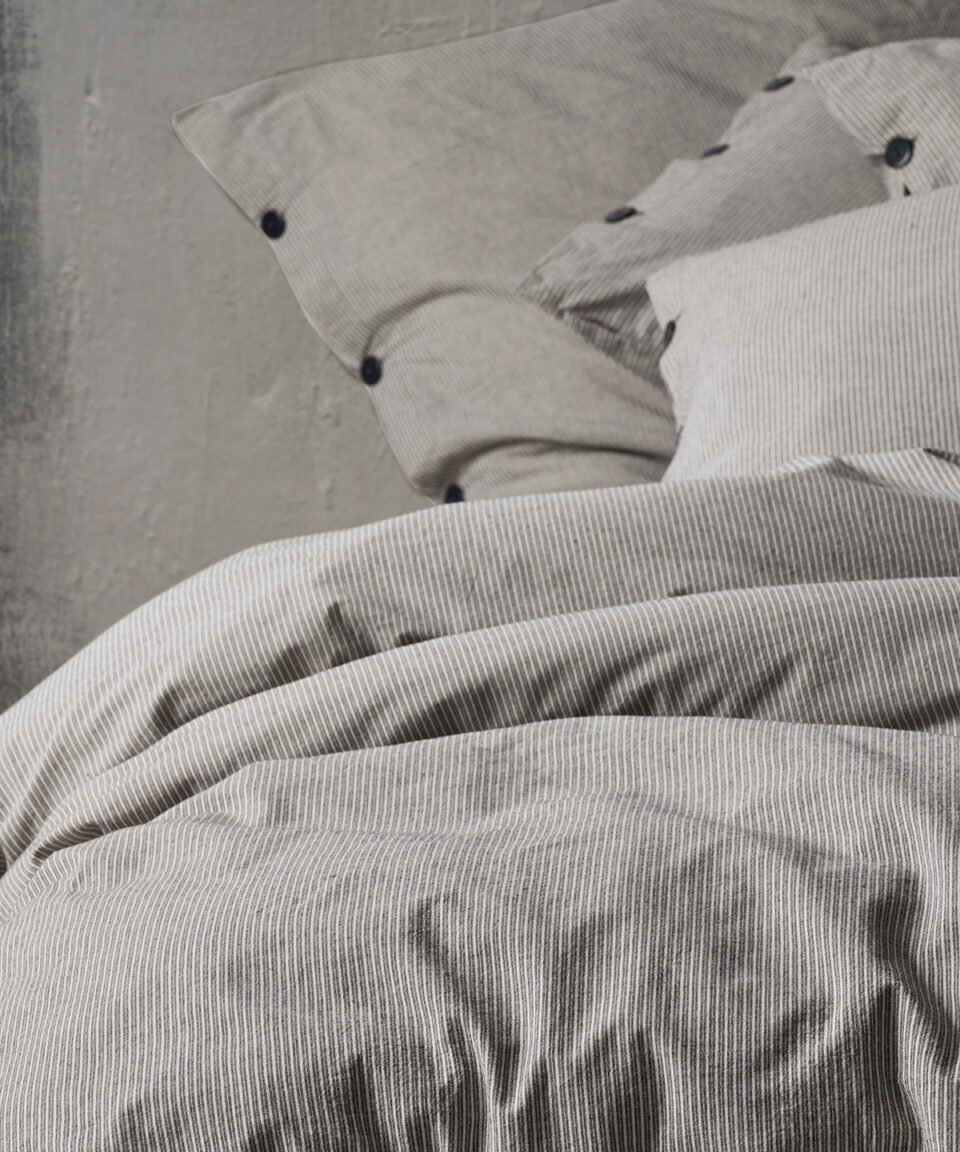 Chambray kokvilnas spilvendrāna Shirt Anthracite pelēcīga