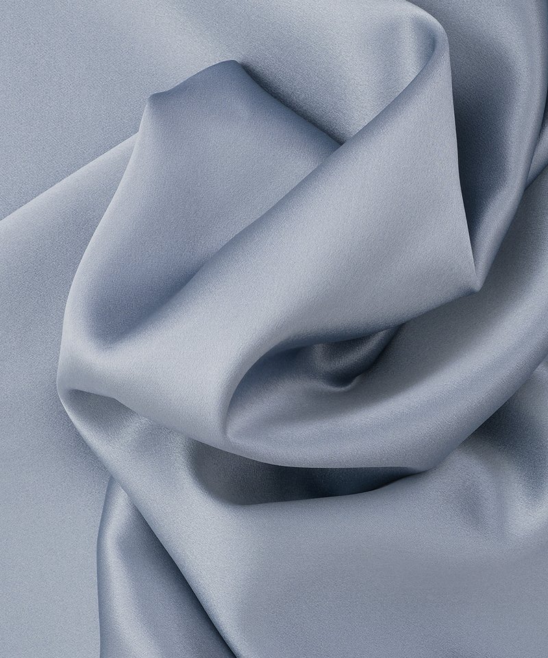 Zīda spilvendrāna Dusty Blue audums