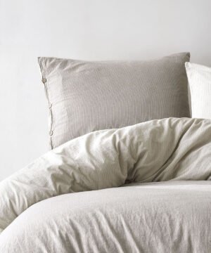 Chambray kokvilnas spilvendrāna Cottage Brown