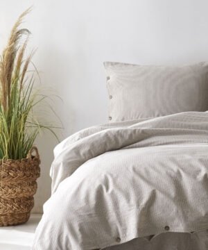 kokvilnas-gultas-velas-komplekts-chambray-shirt-brown-140x200cm