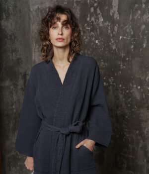 Kokvilnas halāts Orion Anthracite