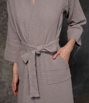 Kokvilnas halāts Decoflux Orion Latte