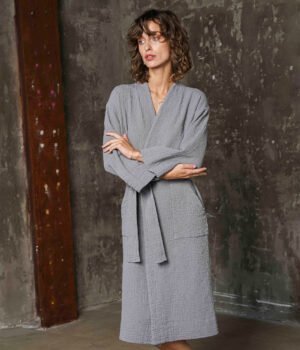 Kokvilnas halāts Orion Slate pelēks