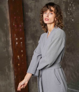 Kokvilnas halāts Orion Slate