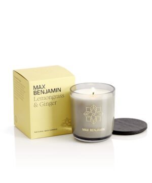 Max Benjamin aromātiskā svece Lemongrass & Ginger ar kastīti