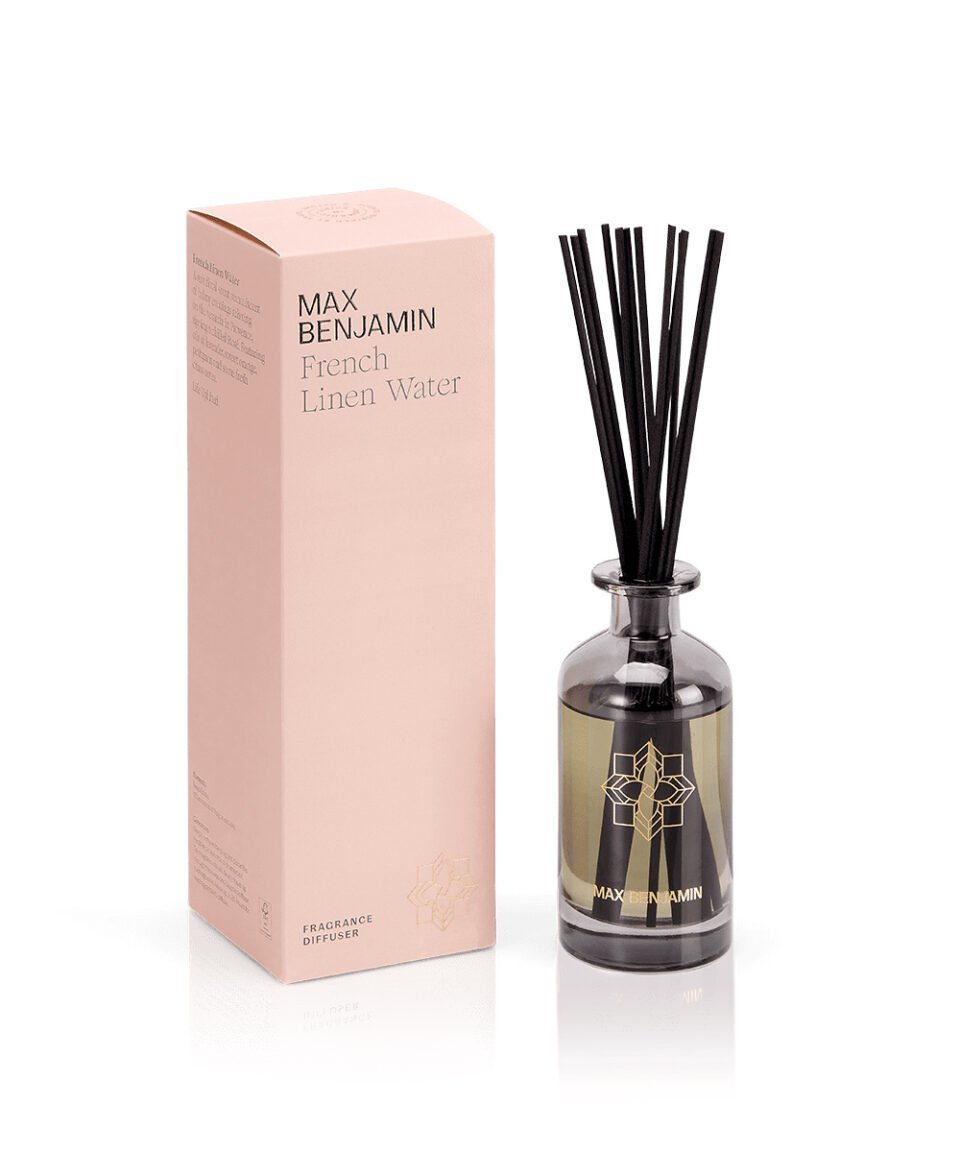Max Benjamin telpas aromāts French Linen Water ar kociņiem