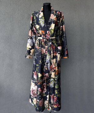 Satīna halāts Decoflux Magic Garden Blue