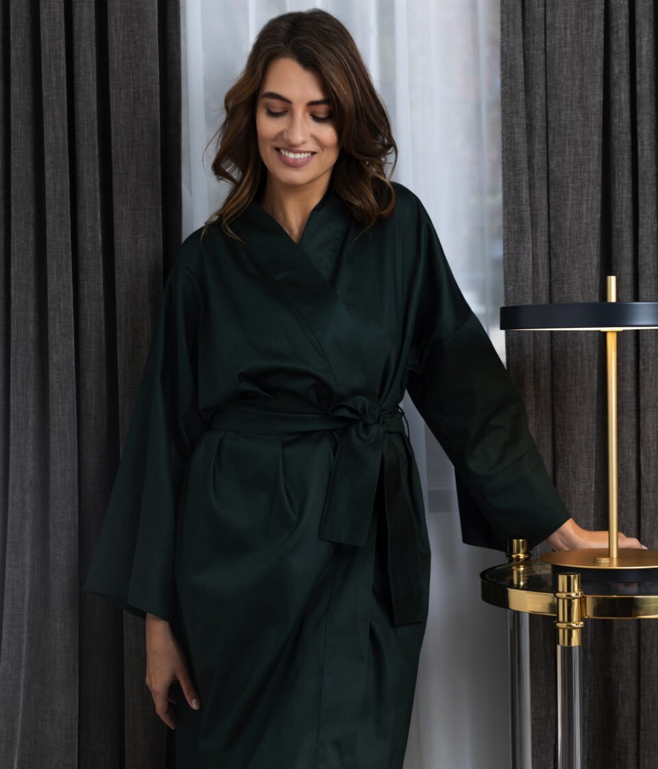 Satīna halāts Decoflux Royal Green