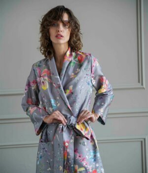 Satīna halāts Weekend Blooms puķains