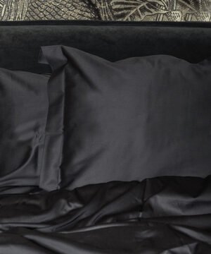 Satīna spilvendrāna Anthracite kompozīcija