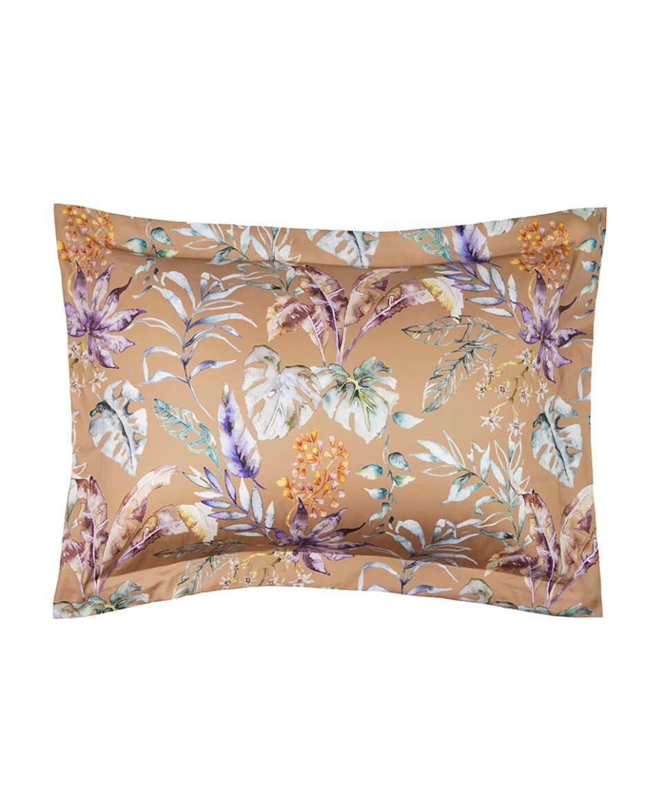 Satīna spilvendrāna Flora Costera Cinnamon