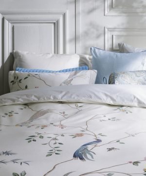 perkala-gultas-vela-bamboo-blossom-white-ar rakstu